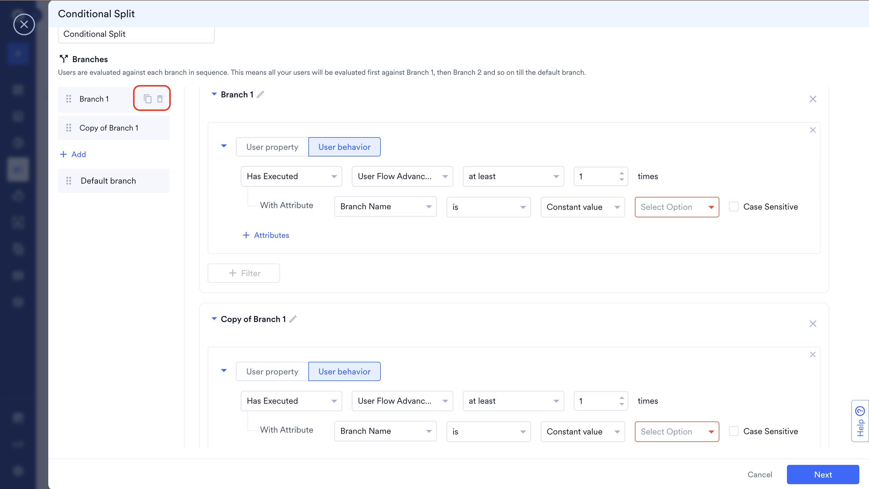 Conditional Split Duplicate  Delete icon.png